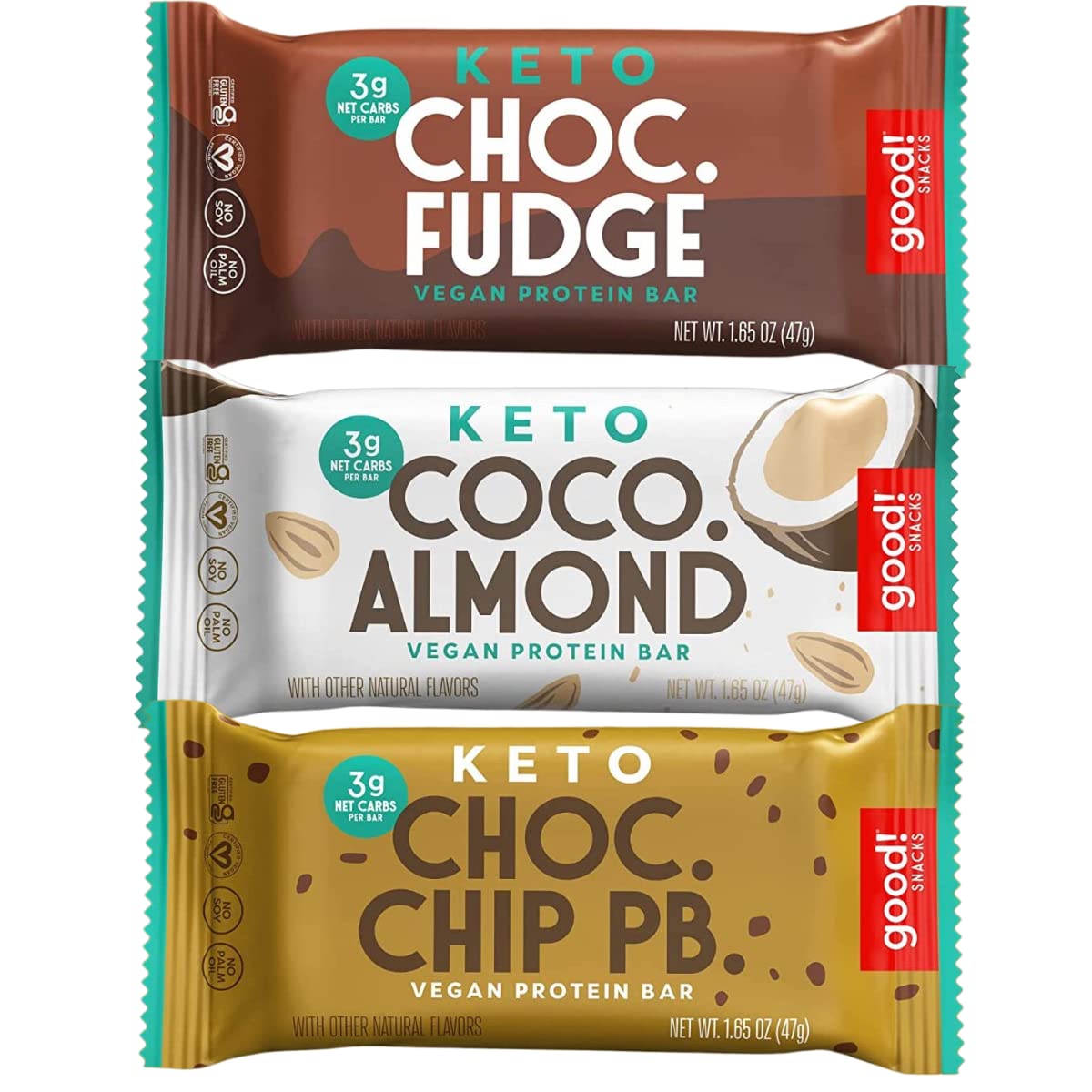 Good Measure Bars, Almond Butter & Dark Chocolate - 4G Net Carbs, 8g Protein - Nutrient-Rich Low Carb Snack, Keto Friendly Food - Little Impact on