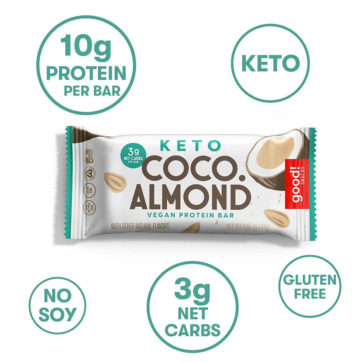 good!®KETO™ Coconut Almond vegan protein bar