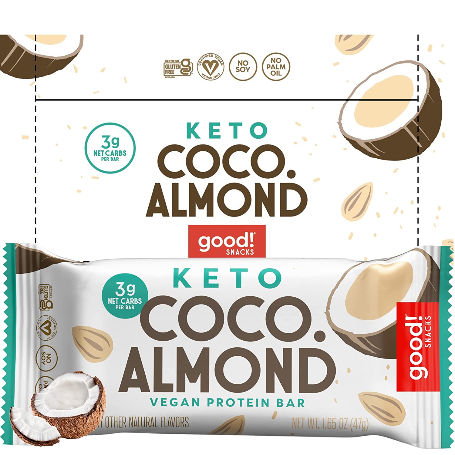 good!®KETO™ Coconut Almond vegan protein bar